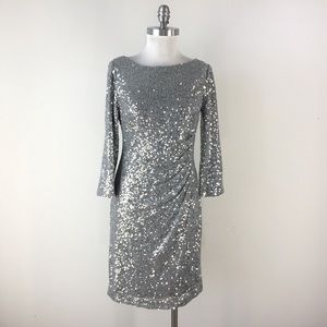 Jessica Howard Silver sequin dress